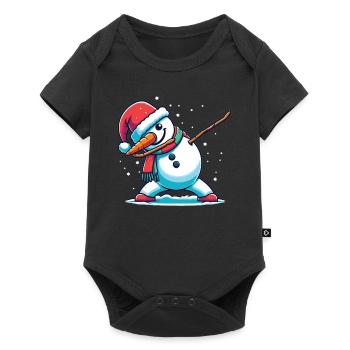 Dabbing Christmas Snowman Dab Christmas - Baby Premium short-sleeve bodysuit - black - Front