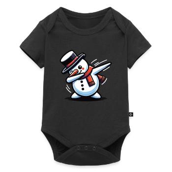 Dabbing Christmas Snowman Dab Christmas - Baby Premium short-sleeve bodysuit - black - Front