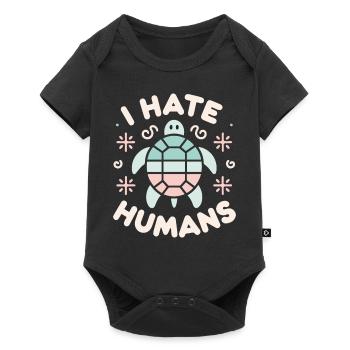 Tortue Tortue De Mer Tortue Animal - Body à manches courtes Premium Bébé - noir - Devant