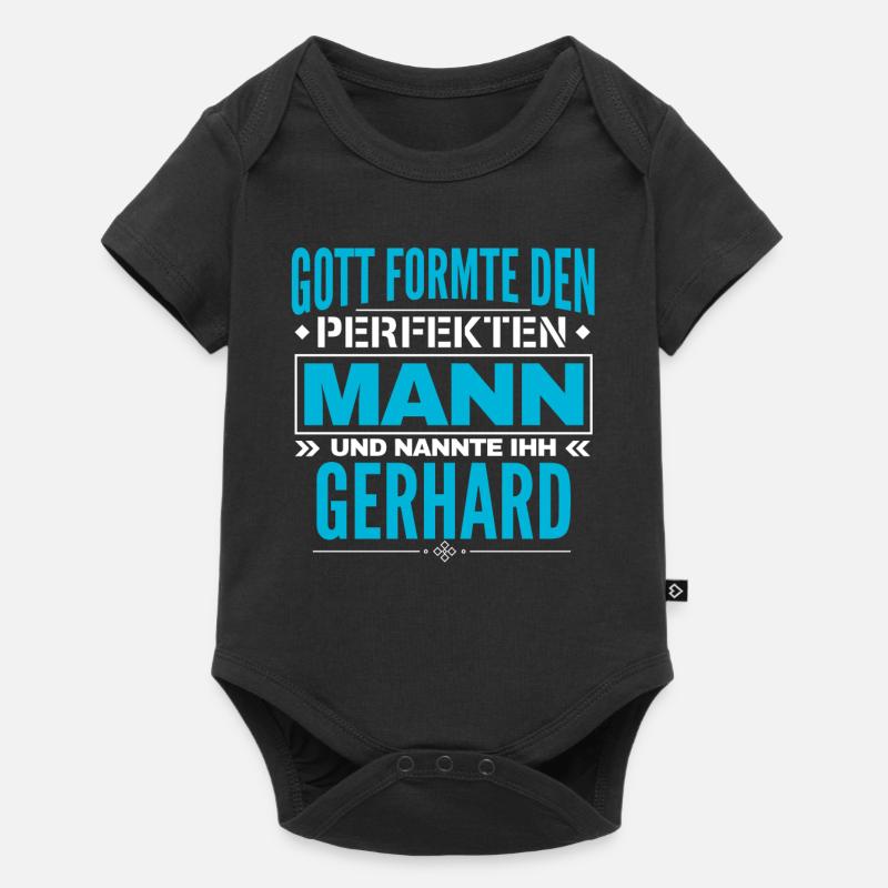 Gerhard Name Design - Baby Premium Kurzarmbody - Schwarz