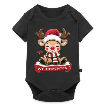 "My First Christmas Reindeer" - Baby Premium short-sleeve bodysuit - black - Front
