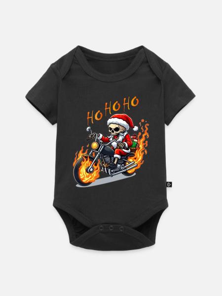 Evil Skeleton Santa - Baby Premium Kurzarmbody - Schwarz