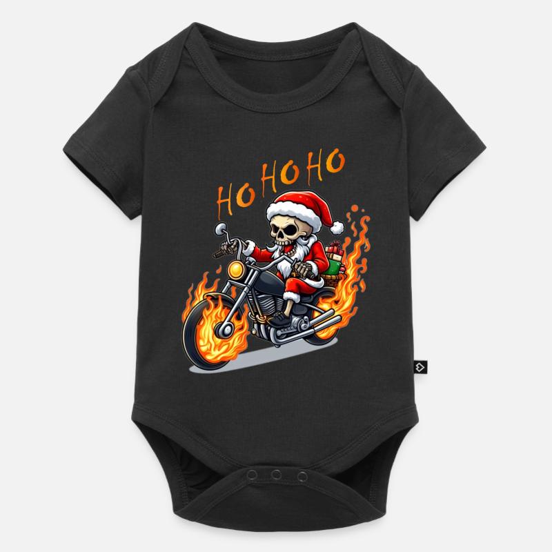 Père Noël squelette maléfique - Body à manches courtes Premium Bébé - noir