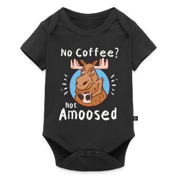 No Coffee Not Amoosed Moose - Baby Premium short-sleeve bodysuit - black - Front