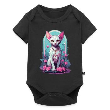 Occult Sphynx Cat in Pastel Goth Style - Baby Premium short-sleeve bodysuit - black - Front