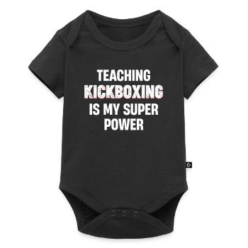 Teaching kickboxing is my superpower, - Baby Premium short-sleeve bodysuit - black - Front