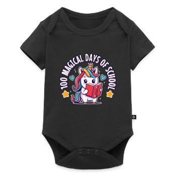 Joyeux 100 jours d’apprentissage magique - Body à manches courtes Premium Bébé - noir - Devant