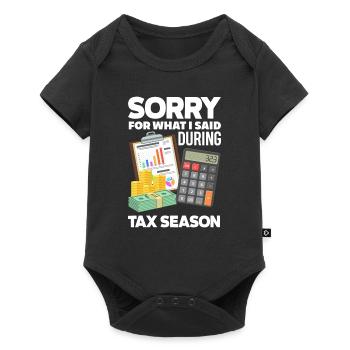 Lustiges Steuerberater Buchhalter Geschenk - Baby Premium Kurzarmbody - Schwarz - Vorne