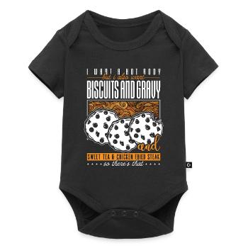 Biscuits Et Sauce Je Veux Un Amateur De Sauce Corporelle Chaude - Body à manches courtes Premium Bébé - noir - Devant