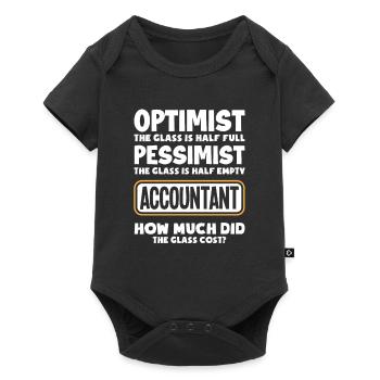Drôle de cadeau comptable de conseiller fiscal - Body à manches courtes Premium Bébé - noir - Devant