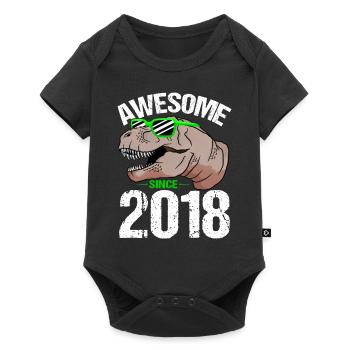 T-Rex Howler Since 2018 Gift - Baby Premium short-sleeve bodysuit - black - Front