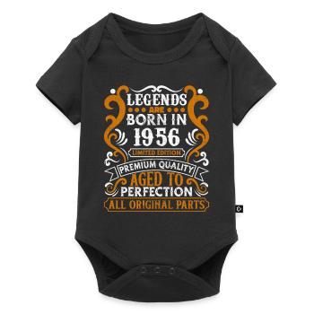 Legends Are Born In 1956 Birthday Gift -1956 - Baby Premium short-sleeve bodysuit - black - Front