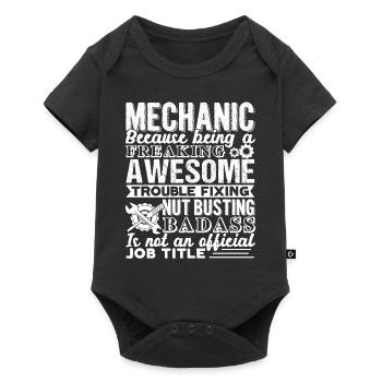 Mechanic Mechanic Job Title - Baby Premium short-sleeve bodysuit - black - Front