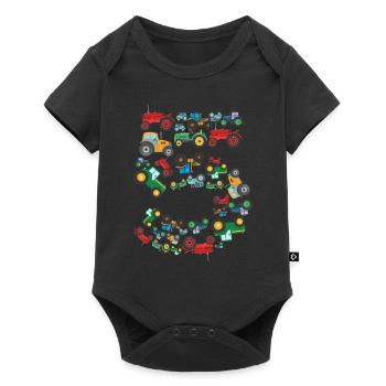 Tractor Lover Funny Tractor Gift - Baby Premium short-sleeve bodysuit - black - Front