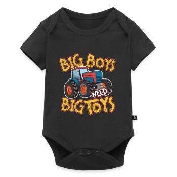 Tractor Lover Funny Tractor Gift - Baby Premium short-sleeve bodysuit - black - Front