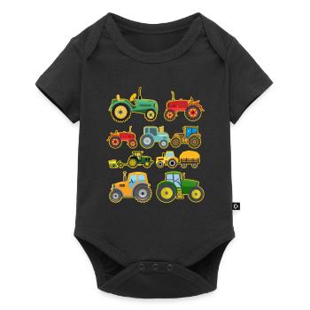 Tractor Lover Funny Tractor Gift - Baby Premium short-sleeve bodysuit - black - Front