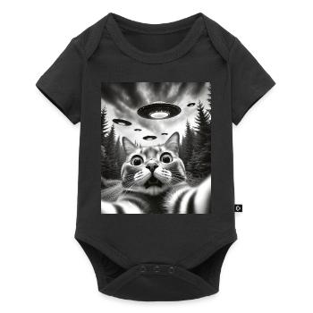 Alien UFO Aliens Außerirdischer - Baby Premium short-sleeve bodysuit - black - Front