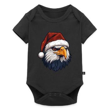 Noël de Noël à tête d’aigle - Body à manches courtes Premium Bébé - noir - Devant