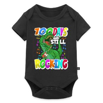 100th Day of School Dino Costume 100 Days of School - Baby Premium short-sleeve bodysuit - black - Front