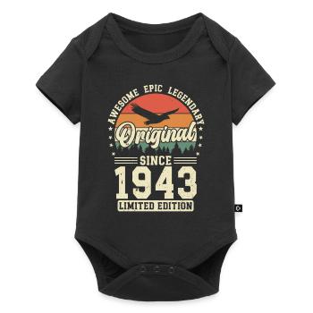 1943: Zeitlos Legendär - Baby Premium Kurzarmbody - Schwarz - Vorne