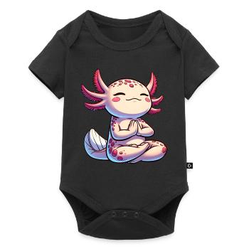 Yoga Axolotl Méditation Spiritualité - Body à manches courtes Premium Bébé - noir - Devant