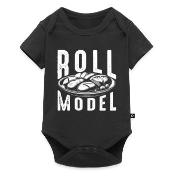 Backen Bäckerei Brötchen Modell Lustiger Bäcker - Baby Premium Kurzarmbody - Schwarz - Vorne