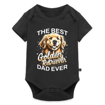 Best Golden Retriever Dad Ever - Baby Premium short-sleeve bodysuit - black - Front
