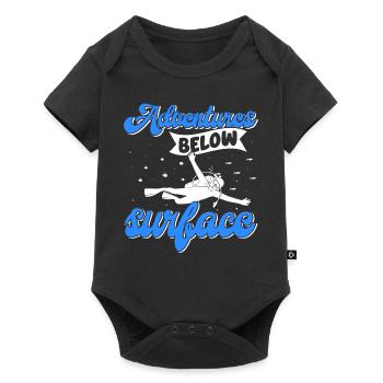 Tauchen, Gerätetauchen, Urlaub Meer Taucher - Baby Premium Kurzarmbody - Schwarz - Vorne