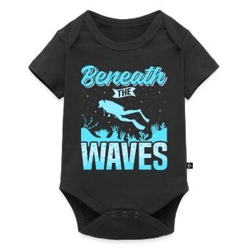 Plongée sous-marine, Plongée sous-marine, Vacances en mer - Body à manches courtes Premium Bébé - noir - Devant