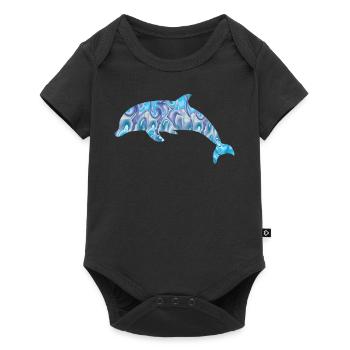 Dolphin - Baby Premium Kurzarmbody - Schwarz - Vorne