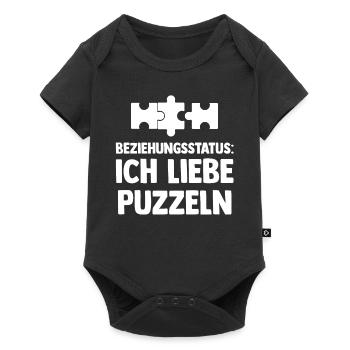 Puzzlefan Puzzler Beziehungsstatus Puzzleteile Puz - Baby Premium Kurzarmbody - Schwarz - Vorne