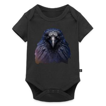 Galaxy Raven Viking Valhalla Space Spirit Animal C - Baby Premium Kurzarmbody - Schwarz - Vorne