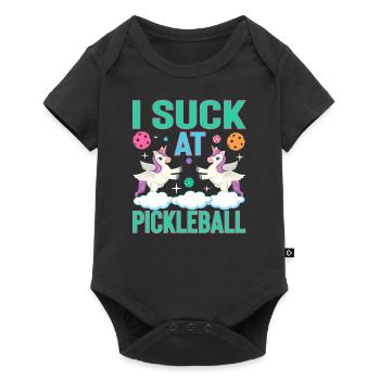 Je suis nul au pickleball - Mauvais joueur avec humour - Body à manches courtes Premium Bébé - noir - Devant