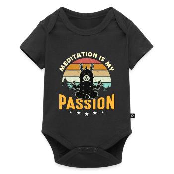 La méditation est ma passion Aime le yoga Lamant de lama - Body à manches courtes Premium Bébé - noir - Devant