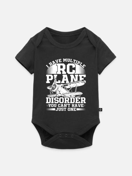 Modellflugzeug Modellflieger - Baby Premium Kurzarmbody - Schwarz
