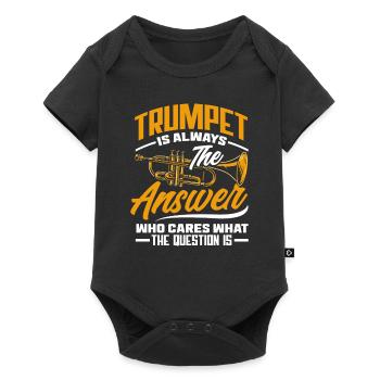 Trompete Trompeter Trompeten Spieler - Baby Premium Kurzarmbody - Schwarz - Vorne