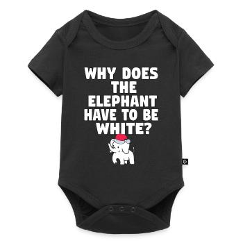 White Elephant Gift Office Christmas Coworkers - Baby Premium Kurzarmbody - Schwarz - Vorne