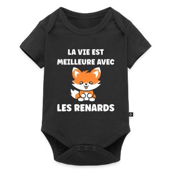 J'aime les renards - Body à manches courtes Premium Bébé - noir - Devant