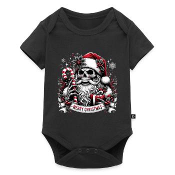 Merry Christmas Creepy Goth Santa Pajama - Baby Premium short-sleeve bodysuit - black - Front