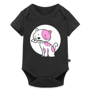 Katzenfischknochen Fischer - Baby Premium Kurzarmbody - Schwarz - Vorne
