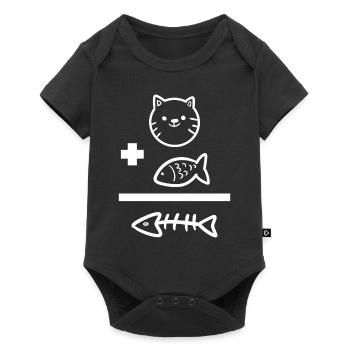 Katzenfischknochen Angler - Baby Premium Kurzarmbody - Schwarz - Vorne