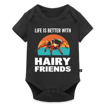 Spinnenliebhaber Spider -Enthusiast - Baby Premium Kurzarmbody - Schwarz - Vorne