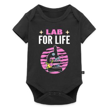 Lab For Life Labortechniker - Baby Premium Kurzarmbody - Schwarz - Vorne