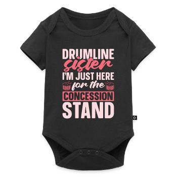 Drumline Sister I'm Just Here For The Drum Player - Baby Premium short-sleeve bodysuit - black - Front