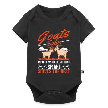 Chèvres Cadeau Chèvre Hôte Chèvre - Body à manches courtes Premium Bébé - noir - Devant