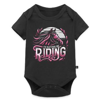 Horse Riding Horse Riding Horse Riding Jump Riding - Baby Premium short-sleeve bodysuit - black - Front