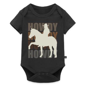 Salut! Western Rider Salutation et plaisir - Body à manches courtes Premium Bébé - noir - Devant