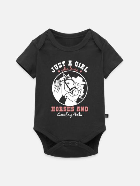 Pferdeliebe - Ein Lebensgefühl - Baby Premium Kurzarmbody - Schwarz