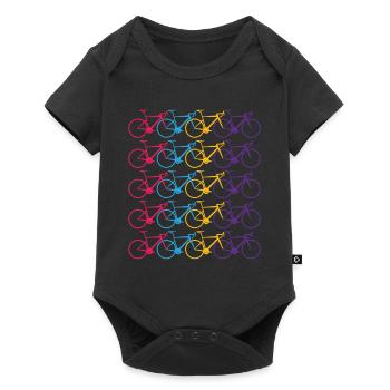 Vélo design rétro - Body à manches courtes Premium Bébé - noir - Devant