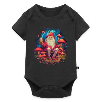 Fantasy Mushroom | Forest | Nature | Goa Festival - Baby Premium short-sleeve bodysuit - black - Front